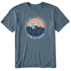 Men's Life is Good Sailor Short Sleeve Crusher Tee