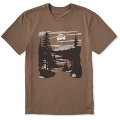 Men's A River Runs Through It Short Sleeve Crusher Tee
