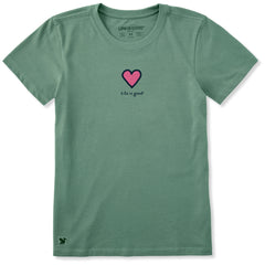 Women's Heart Short Sleeve Crusher Tee