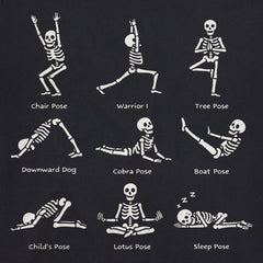 Men's Skeleton Yoga Poses Short Sleeve Crusher Tee