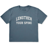 Women's Lengthen Your Spine Arch Short Sleeve Crusher Boxy Tee