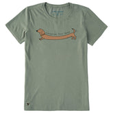 Women's Lengthen Your Spine Dachshund Short Sleeve Crusher Tee