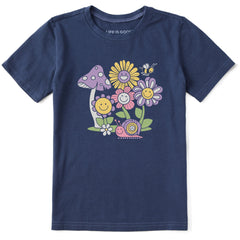 Kids Smiling Garden Short Sleeve Crusher Tee