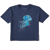 Women's Jellyfish on the Loose Short Sleeve Crusher Boxy Tee