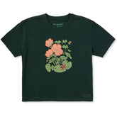Women's Ladybug in the Garden Short Sleeve Crusher Boxy Tee