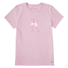 Women's Clinking Champagne Short Sleeve Crusher Tee