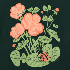 Women's Ladybug in the Garden Short Sleeve Crusher Tee