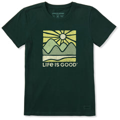 Women's A Sunset Mountain Short Sleeve Crusher Tee