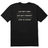 Men's Life Isn't Easy Linear Short Sleeve Crusher Tee