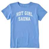 Women's Hot Girl Sauna Arch Short Sleeve Crusher Tee