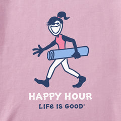 Women's Happy Hour Yoga Arch Short Sleeve Crusher Tee
