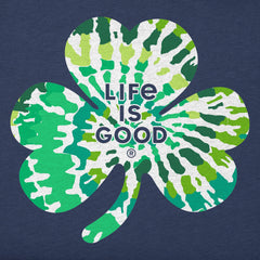 Kids Tie Dye Clover Short Sleeve Crusher Tee
