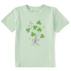 Kids Wildflower Shamrocks Short Sleeve Crusher Tee