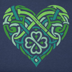 Women's Celtic Heart Long Sleeve Crusher Vee