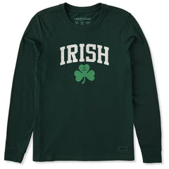 Women's Irish Clover Long Sleeve Crusher Tee