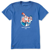 Women's Cat in the Hat USA Cake Short Sleeve Crusher Tee