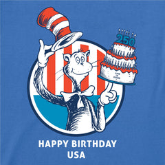 Women's Cat in the Hat USA Cake Short Sleeve Crusher Tee