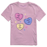 Kids Three Candy Hearts Short Sleeve Crusher Tee