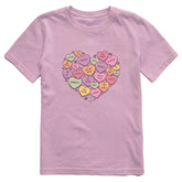 Kids Candy Heart Short Sleeve Crusher Tee