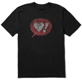 Men's Love Exclamation Short Sleeve Crusher Tee