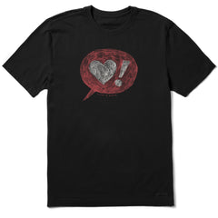 Men's Love Exclamation Short Sleeve Crusher Tee