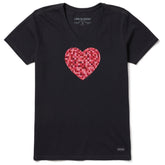 Women's Left my Heart at the Disco Short Sleeve Crusher Vee