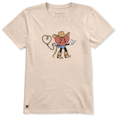 Women's Cowboy Heart Short Sleeve Crusher Tee