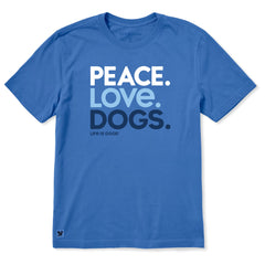 Men's Peace Love Dogs Short Sleeve Crusher Tee