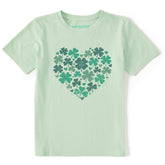 Kids Shamrock Heart Short Sleeve Crusher Tee