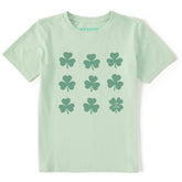 Kids Shamrock Grid Short Sleeve Crusher Tee
