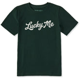 Kids Lucky Me Script Short Sleeve Crusher Tee