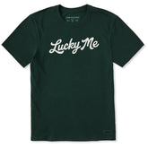 Men's Lucky Me Script Short Sleeve Crusher Tee