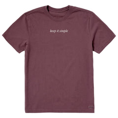 Men's Keep it Simple Script Short Sleeve Crusher Tee