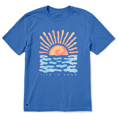 Men's Sun Water Tie Dye Short Sleeve Crusher Tee