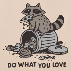 Men's Do What You Love Raccoon Short Sleeve Crusher Tee