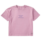 Women's Lavender Towel Enthusiast Short Sleeve Crusher Boxy Tee
