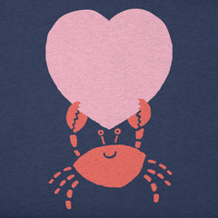 Women's Crab with Heart Short Sleeve Crusher Tee