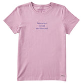 Women's Lavender Towel Enthusiast Short Sleeve Crusher Tee