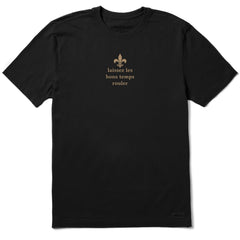 Men's Laissez Les Bons Temps Rouler Mardi Gras Short Sleeve Crusher Tee