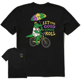 Men's Let the Good Times Roll Mardi Gras Gator Short Sleeve Crusher Tee