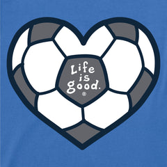 Kids Soccer Heart Short Sleeve Crusher Tee