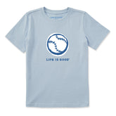Kids Baseball Sketch Short Sleeve Crusher Tee