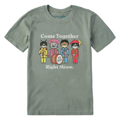 Kids Come Together Right Meow Short Sleeve Crusher Tee