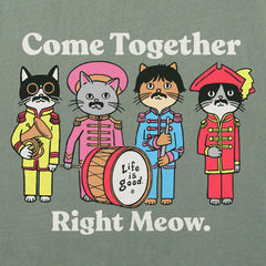 Kids Come Together Right Meow Short Sleeve Crusher Tee