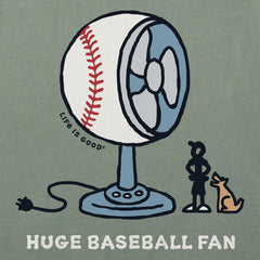 Kids Huge Baseball Fan Short Sleeve Crusher Tee