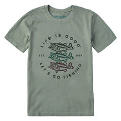 Kids Let's Go Fishing Short Sleeve Crusher Tee