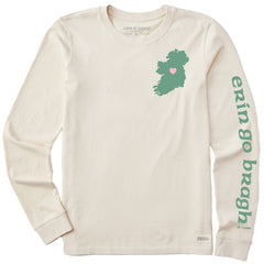 Women's Erin Go Bragh Ireland Heart Long Sleeve Crusher Tee