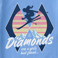 Kids Diamonds are a Girl's Best Friend Short Sleeve Crusher Tee