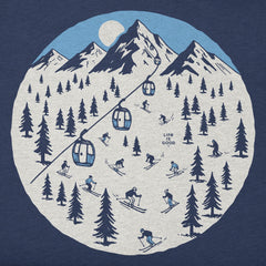 Men's Ski Mountain From Afar Long Sleeve Crusher Tee