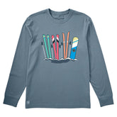 Men's Skis Stuck in Snow Long Sleeve Crusher Tee
